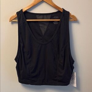 NWT Jones New York Sport Black Racer Back Cropped Athletic Top Size 3X